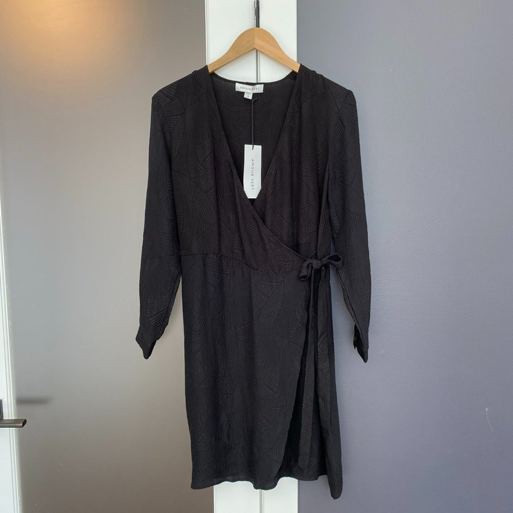 Amour Vert Textured Wrap Dress